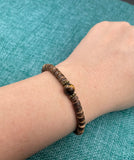 Coconut Beads Bracelet, Turquoise or Hematite, Men's and Women's