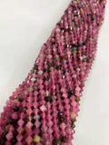 Natural Tourmaline 4mm Pointed Beads Cut Gem Jewelry Semi-Finished Beads DIY