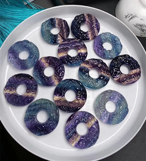Fluorite Pixiu Pendant Necklace for Protection Against Evil Spirits