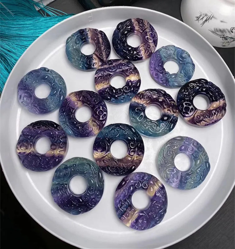 Fluorite Pixiu Pendant Necklace for Protection Against Evil Spirits