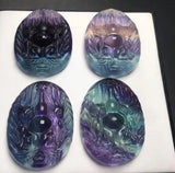 Fluorite Fox Pendant Nine-Tailed Fox Necklace