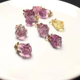Fluorite Carved Rose Flower Charms for Jewelry Making