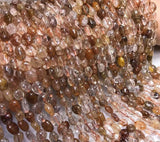 Copper Rutiled Quartz Stone Beads for Jewelry Making