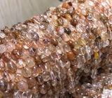 Copper Rutiled Quartz Stone Beads for Jewelry Making