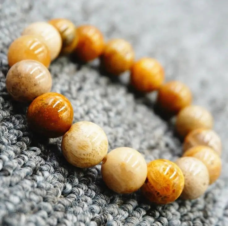 Coral Jade Bead Bracelet Chrysanthemum Stone Hand String