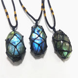 Labradorite Moonstone Sunstone Pendant Divination Necklace