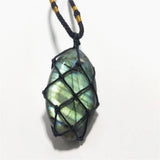 Labradorite Moonstone Sunstone Pendant Divination Necklace