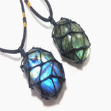 Labradorite Moonstone Sunstone Pendant Divination Necklace