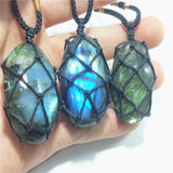 Labradorite Moonstone Sunstone Pendant Divination Necklace