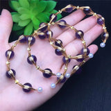 Chakra Bracelet Amethysts Quartz Beads Braided Bracelet
