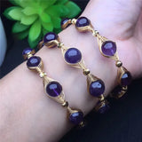 Chakra Bracelet Amethysts Quartz Beads Braided Bracelet