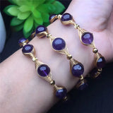 Chakra Bracelet Amethysts Quartz Beads Braided Bracelet
