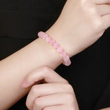 10mm Hibiscus Crystal Bracelet, Natural Powder Crystal Hand String