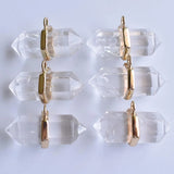 Crystal Quartz Pillar Chakra Charms Pendants 6pcs