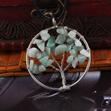 Crystal Rubble Life Tree Fortune Tree Pendant