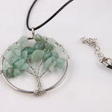 Crystal Rubble Life Tree Fortune Tree Pendant