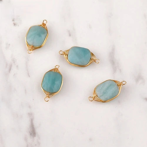 Crystal Stone Copper Wire Necklace Pendant DIY Accessories