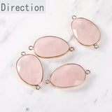 Crystal Semi-Precious Stones Double Hanging Pendant DIY Material