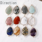 Crystal Semi-Precious Stones Double Hanging Pendant DIY Material
