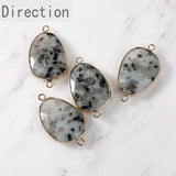 Crystal Semi-Precious Stones Double Hanging Pendant DIY Material