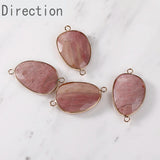 Crystal Semi-Precious Stones Double Hanging Pendant DIY Material