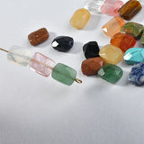 Faceted Natural Crystal Rectangular Beads, DIY Jewelry Materials