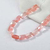 Faceted Natural Crystal Rectangular Beads, DIY Jewelry Materials