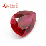 5# Red Corundum Pear Shape Loose Gem Stone