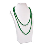Green Malay Jasper Necklace, Family Health Prayer, 8mm 2-Row Semi-Precious