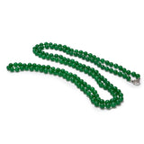 Green Malay Jasper Necklace, Family Health Prayer, 8mm 2-Row Semi-Precious