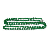 Green Malay Jasper Necklace, Family Health Prayer, 8mm 2-Row Semi-Precious