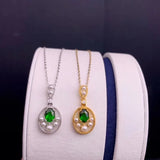 Natural Diopside Necklace, 925 Silver Party Jewelry