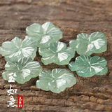 Natural Jade Handcarved Flower DIY Jade Bracelets Necklace Jade Accessories