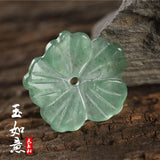 Natural Jade Handcarved Flower DIY Jade Bracelets Necklace Jade Accessories