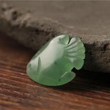 Handcarved Kiss Fish Natural Jade Bracelet Necklace DIY Accessories