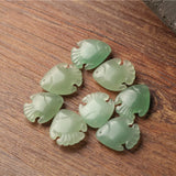 Handcarved Kiss Fish Natural Jade Bracelet Necklace DIY Accessories