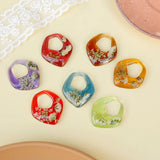 Japanese Dried Flowers UV-Sealed Patch Pendant DIY Earrings Necklace Materials