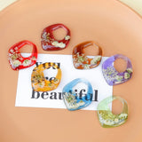 Japanese Dried Flowers UV-Sealed Patch Pendant DIY Earrings Necklace Materials