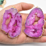 Druzy Quartz Crystal Pendant Necklace Charm Jewelry 6pcs/lot