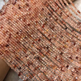 Fire Quartz 2.5mm Cube Faceted Beads for Jewelry Making