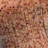 Fire Quartz 2.5mm Cube Faceted Beads for Jewelry Making