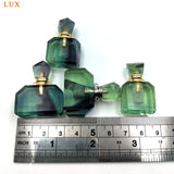 Fluorite Gemstone Perfume Bottle Pendant Necklace