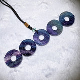 Fluorite Stone Pixiu Pendant Sweater Chain Necklace Crystal Jewelry