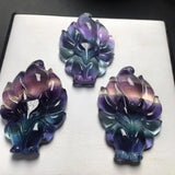 Fluorite Fox Pendant Necklace Nine-Tailed Fox Crystal Ornaments