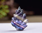 Fluorite Fox Pendant Nine-Tailed Fox Crystal Necklace