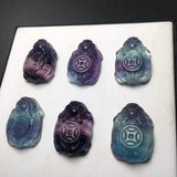 Fluorite Tortoise Pendant Small Size 25*17mm