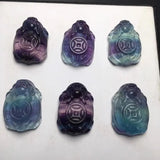 Fluorite Tortoise Pendant Small Size 25*17mm