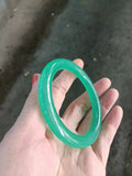 Natural Green Chalcedony Bracelet - Fresh Round Design