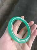 Natural Green Chalcedony Bracelet - Fresh Round Design