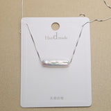 Baroque Silver Pearl Pendant Necklace S925 Sterling Silver